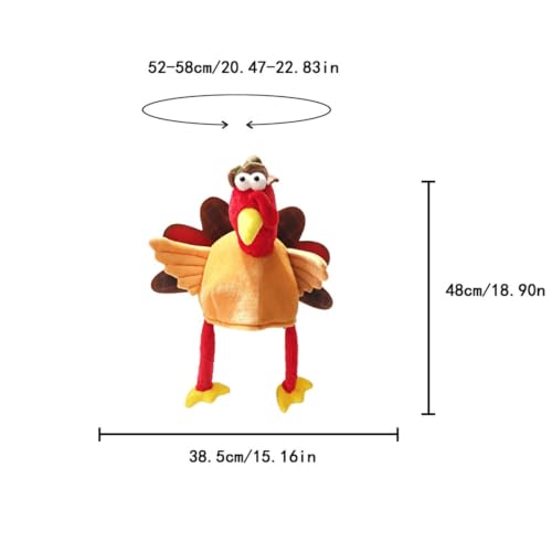 Cxquxse Thanksgiving Turkey Hats for Adults Funny Turkey Knitted Hat - image 3