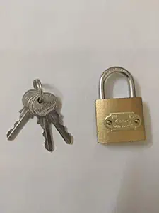 Mebio Pressing Lock 32mm with 3 key's Hard Stainless Steel Imported Lock sutable for Small bag's