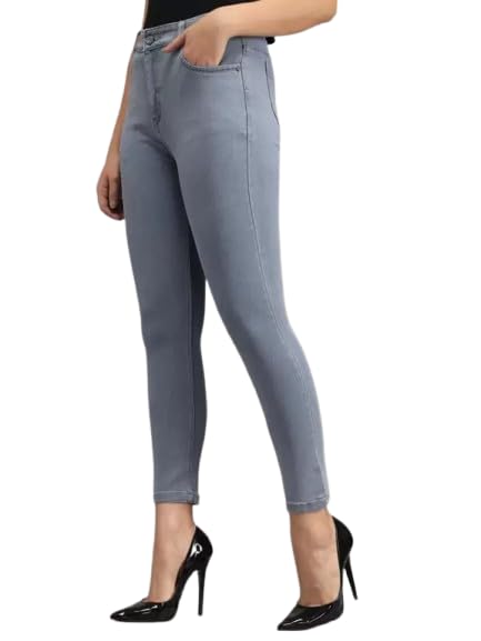 Image of Women Jeans Slim Fit Mid-Rise Clean Look Stretchable Jeans
