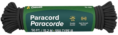 Coghlan's Corde paracorde nylon 50 pi noir Type III 550 lb