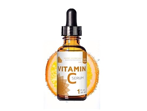 Suero de vitamina C puro y 100% natural de Secret Essentials, producto végano con ácido hialurónico (30 ml) | ingredientes activos orgánicos, aloe vera orgánica, MSM, aceite de jojoba y vitamina E