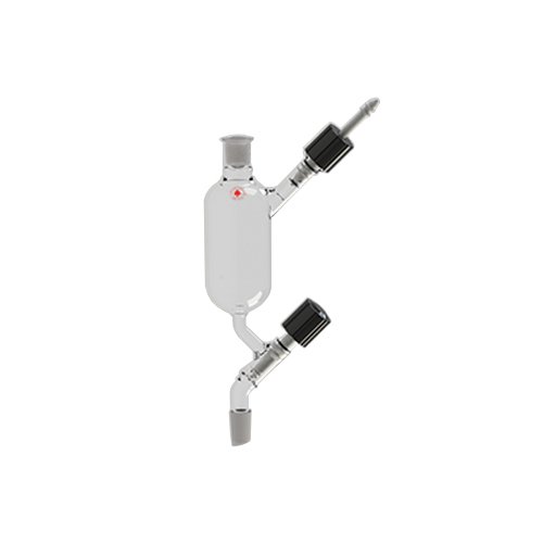 7778-22 Addition Funnel, 14/20 Top and Bottom, 2 mm Glass Stopcock Sidearm, 0-3 mm Valve Bottom, 60 mL Capacity