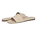 Calvin Klein Women's Yasmine Sandal, Light Natural Logo 110, 10