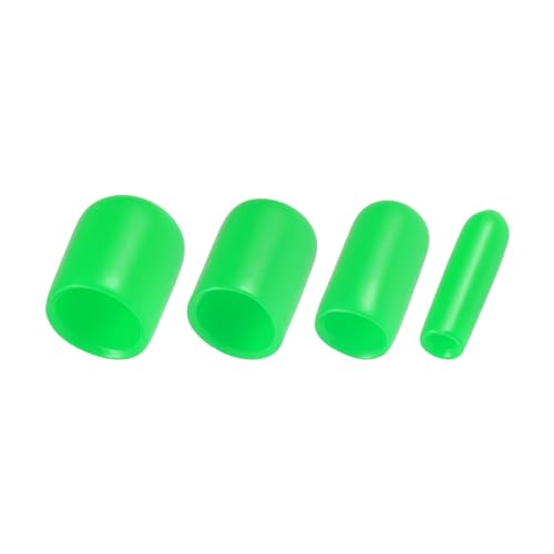 Image of uxcell 40pcs Round Rubber End Caps 1 /8 inch 1 /4 inch 3 /8 inch 1 /2 inch Green Vinyl Cover Screw Thread Protectors Assortment Kit(3mm 6mm 9mm 12mm)
