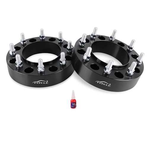 FLYCLE 8x210 Front Wheel spacers 2 inch for 2011-2025 Silverado 3500 HD DRW 2011-204 GMC Sierra 3500 HD DRW 8x210mm Hubcentric Wheel spacers 154.2mm Hub Bore with M14x1.5 for Front Wheels