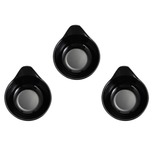 MUSISALY Juego de 3 Platos para Salsa Multifunción de Negra, Resistentes al Desgaste, Asa para Servir Aperitivos en Mesa de Comedor y Hoteles