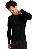 Hanes Men's Long Sleeve Cool Dri T-Shirt UPF 50+, XX-Large, 2 Pack ,Black