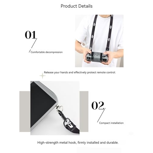 RC Lanyard Neck Strap Compatible with Mini 4 pro/Air 3/Air 2s Drone Remote Controller RC 2/ PRO Accessories - Image 3