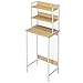 LHQ-HQ Półki łazienkowe Bezpłatne stoisko Rack 3-półki Organizator Łazienka nad toaletą Łamawa przestrzeni oszczędnościowej Szafka do przechowywania Dom do domu Półka Caddy (Kolor: Beżowy, Rozmiar: 64