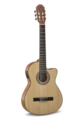 LUTHIER MANUEL RODRÍGUEZ Guitarra electroacústica Caballero Principio - Flamenco Cut - Tapa de abeto maciza - Fondo/aros de agathis - Preamp ETC-4 - CA-PM FE