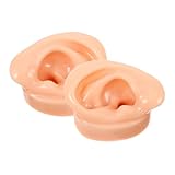 HAMPPLIES 2 Stück Silikon Ohrmodelle Ohrringe Display Requisiten für Piercing Übungen und Medizinische Schulungen Fleischfarbe für Studierende und Fachpersonal