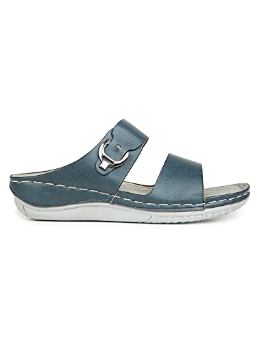 Image of Valiosaa womens Blue Heels Flat Sandal