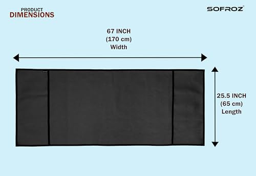 Image of Refrigerator Double Door Waterproof, Dustproof, Protective Cover for Fridges with Extra Storage Space Nylon Top Cover with 6 Storage Pockets (170 x 65 cm) (Black)