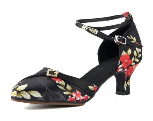 Chaussures de danse latine anti-douleur talon 5 cm en satin
