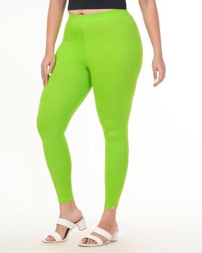 Image of Loveit Womens Solid Viscose Slim Fit Ankle Length Leggings
