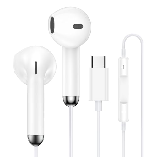 Écouteurs Filaire USB C pour Samsung Galaxy S25 S24 Plus S23 S22 S21 A17 A16 A15 A56 A55 A54 A36 5g,Intra Écouteur USB C Casque Audio Type C avec Micro,Ecouteurs...