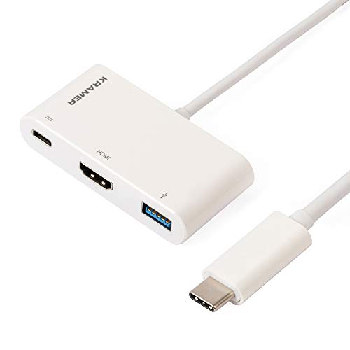 Hub USB C a HDMI Kramer con puerto USB 3.0 de datos y conector tipo C PD 3