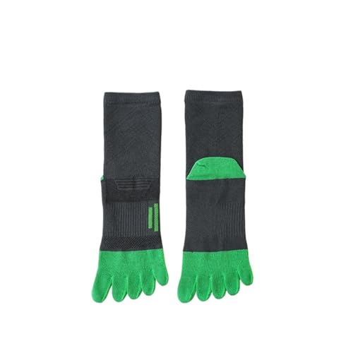 Calcetines 5 Dedos 3 Pares Calcetines Cortos De Punta Corta Para Hombres, Calcetines De Deporte De Algodón De Compresión, Absorbiendo El Sudor, Casual, Transpirable, Cinco Dedos, verde, 39