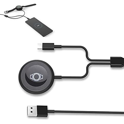 DIFCUL Watch Charger, 2 in 1 Portable Charging Cable, Compatible with Samsung Galaxy Watch 4/3/Active 2/1/Galaxy Watch/Gear Sport/S3,and Galaxy S21/S20/S10/Note 20/10/9/8 and More (3.9ft 1.2m) Cover