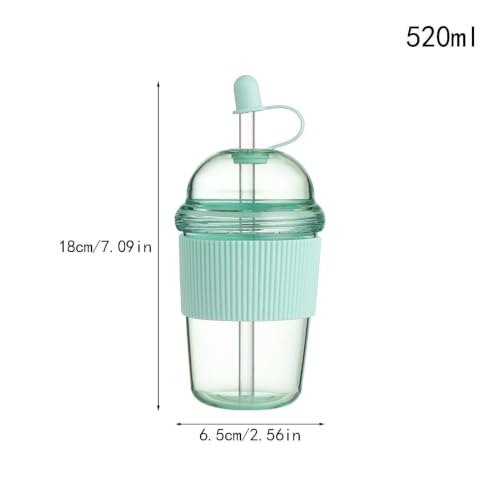 Botella de agua con pajita para te leche exterior y escuela 6