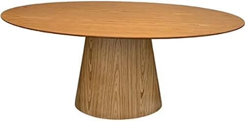 Mesa de Jantar Cone Oval 120x80 cm Tampo Madeira Freijó Base Made...
