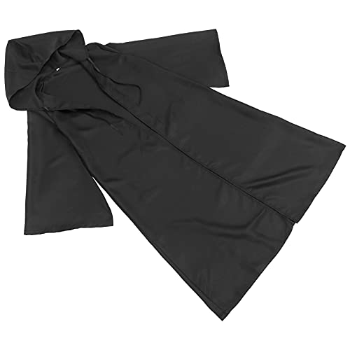 Manteau noir encapuchonné et robe d'Halloween pour adulte