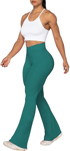 Image of Sunzel Flare Leggings, Crossover Yoga Pants with Tummy Control, High-Waisted and Wide Leg