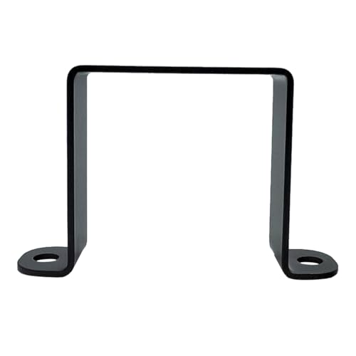 Image of 6 PCS 2.5x2.5 inch Square Pipe Tube Strap Clamps,2.5 inch metal u shaped bracket, steel u clamp bracket for mounting,Powder Coated Black