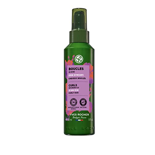 Yves Rocher Crema Definidora de Rizos con Lino Bio - Método Curly para Rizos Marcados y Flexibles - Fórmula Vegana - Sin Siliconas - 150ml