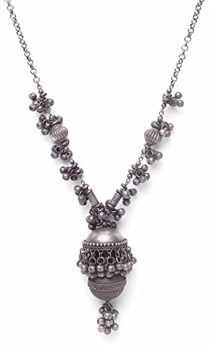 Indian Ethnic Traditional Afghani Antique Statement Silver Oxidized Boho Necklace Jewelry