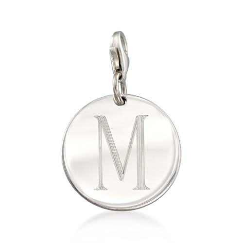 Ross-Simons Italian 6mm Sterling Silver Bead Bracelet With Personalized Disc Charm3