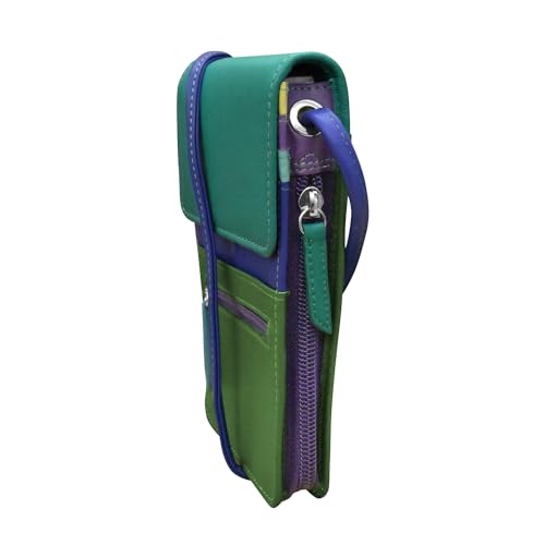 Image of ili New York 6827 Genuine Leather Crossbody Organizer with RFID Blocking Lining | Genuine Leather