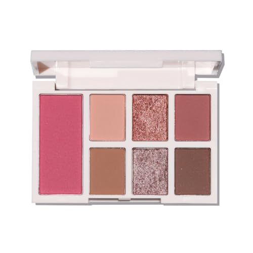 Half Caked Duality II Eye and Cheek Palette - 6 Berry and Neutral Matte an Shimmer Eyeshadows with 1 Primer-Infused Pressed Powder Blush in Watermelon Shade, 8.2g