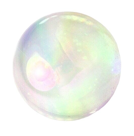 Generic 35mm Iridescent Clear Soap Bubble 1.4 Inch Giant Glass Marble Rainbow Surface