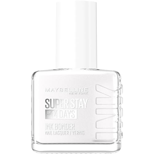 Maybelline New York - Vernis à Ongles Coloré Longue Tenue - Couleurs Intenses et Pigmentées - Renforce les Ongles Abîmés - Superstay Ink Bonder - Teinte : Blanc...