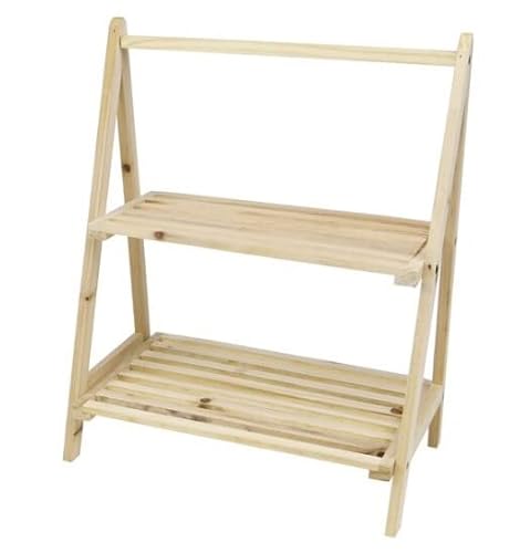 Nahuel Home Estantería de pie de Madera para Libros, estantería de Escalera de 2 Niveles para salón Dormitorio Cocina Oficina 44x34,5x22 Cover