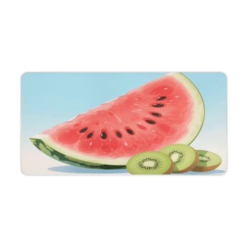 Desk Pad Protector 24x12 Inch Extended Watermelon Kiwi Fruit Mouse Mat miniatura 5