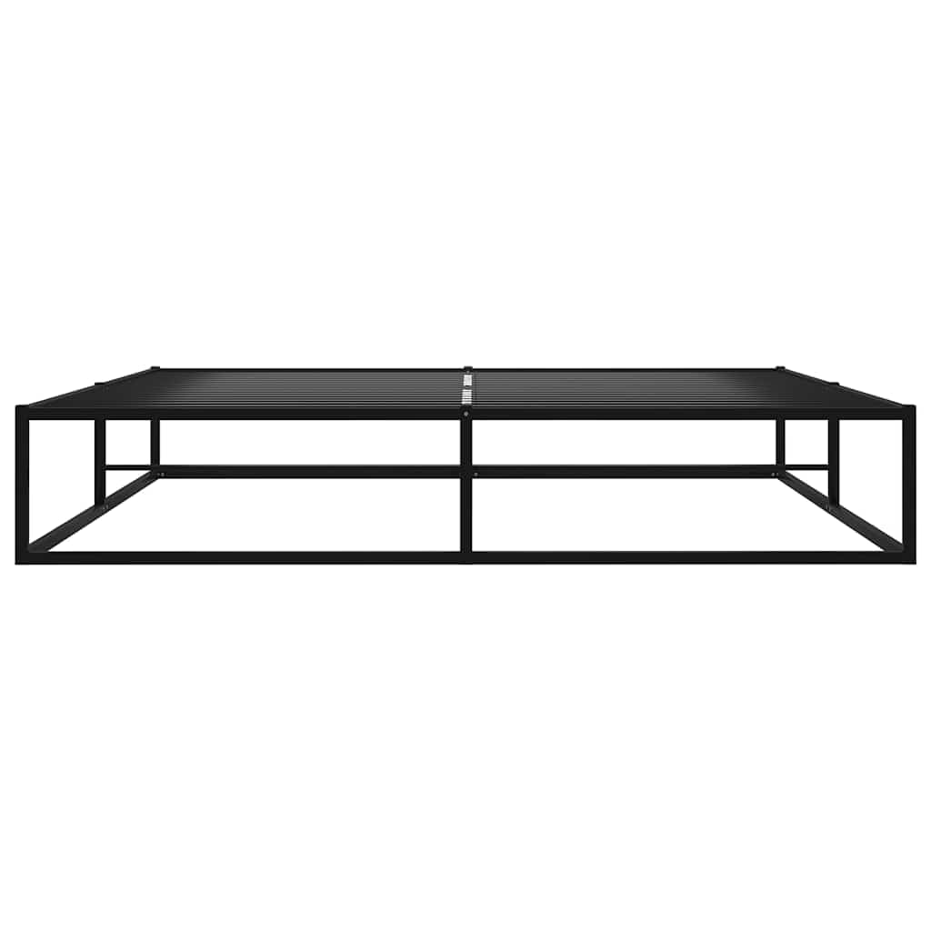 vidaXL Bettgestell Bett Metallbett Schlafzimmerbett Doppelbett Bettrahmen Ehebett Lattenrost Schlafzimmermöbel Schwarz Metall 140x200cm
