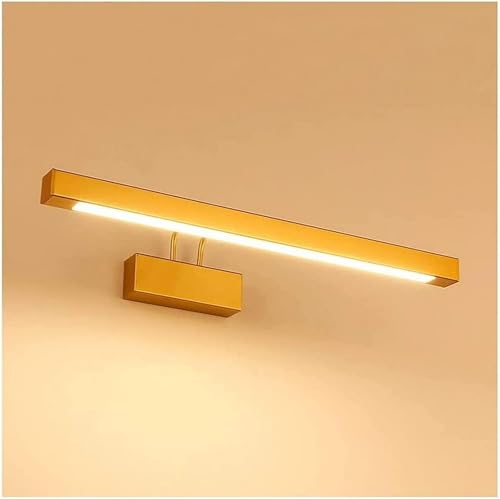 Lámpara de espejo de gama alta dorada con iluminación moderna LED