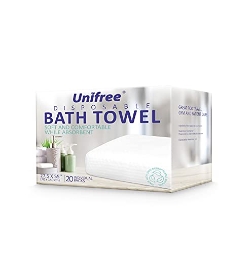 Unifree-Disposable-Bath-Towels-Camping-Towel-I-Gym-Towel-I-Barber-Towel-20-Count-Individually-Packed-Large-Size-275-by-55-inches-275x55