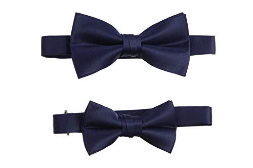 Tuxgear Mens Pre-Tied Bow Tie and Pocket Square Set – Formal Satin Accessory4