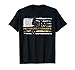 American Flag Proud Motorcycle Dirt Bike Grandpa Silhouette Women Men T-Shirt