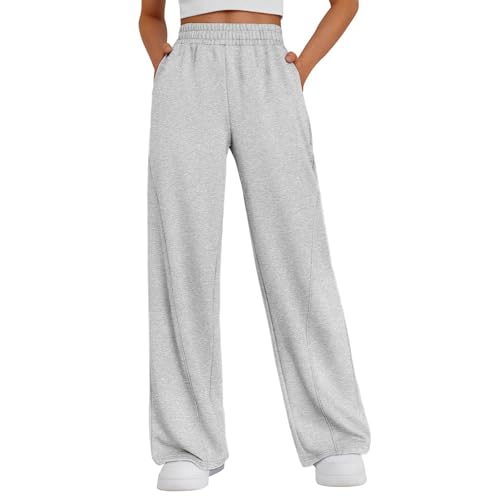 Generisch Damen Jogginghose Extra Langes Bein Grau Unten Offen Freizeithose...