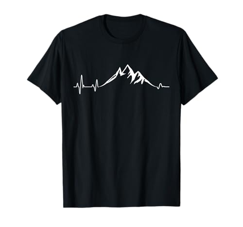 Berge Herzschlag Liebe Klettern Trekking Berge T-Shirt