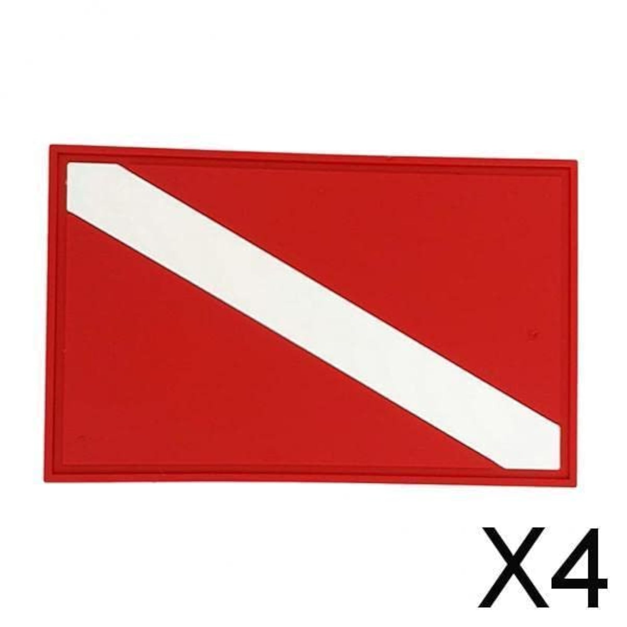4xScuba Diving Diver Down Flag Patch Badge