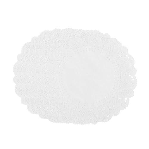 Unomor Lace Hollow Paper Cake Box Liner 100pcs Disposable White Paper Baking Tools for Wedding