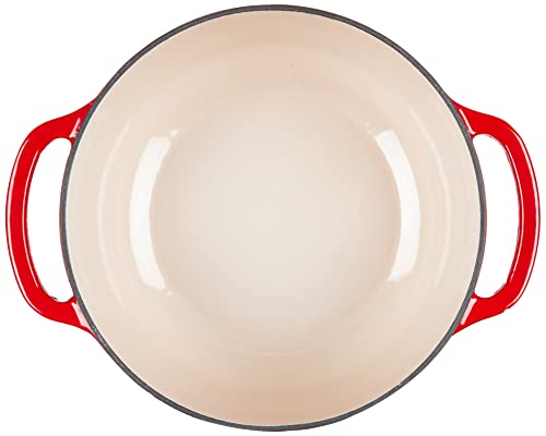 Image of Lodge Essential Enamel Cast Iron Dutch Oven, 4.5 Quart, Solid Red