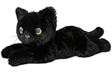 Black Cat Stuffed Animals, Microwavable Stuffed Animal Adorable Fluffy Cat Plush for Warmth & Comfort, Heatable Coolable Lavender Scent Cat Toy, Cute Soft Plushies Cat Gifts for Kids Boy Girls & Adult