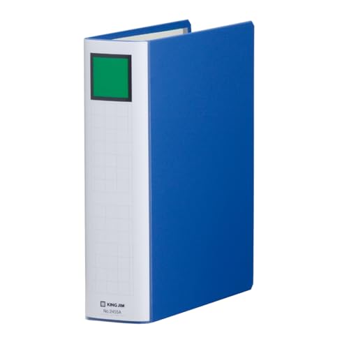 Classeur vertical bleu King Jim B5 2455A importé du Japon pour organisation de bureau