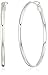 Sterling Silver Lightweight Paddle Back 50x3 mm Hoop Earrings